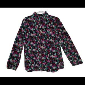 Vintage Montgomery Ward Dark Floral Quilted Soft Jacket